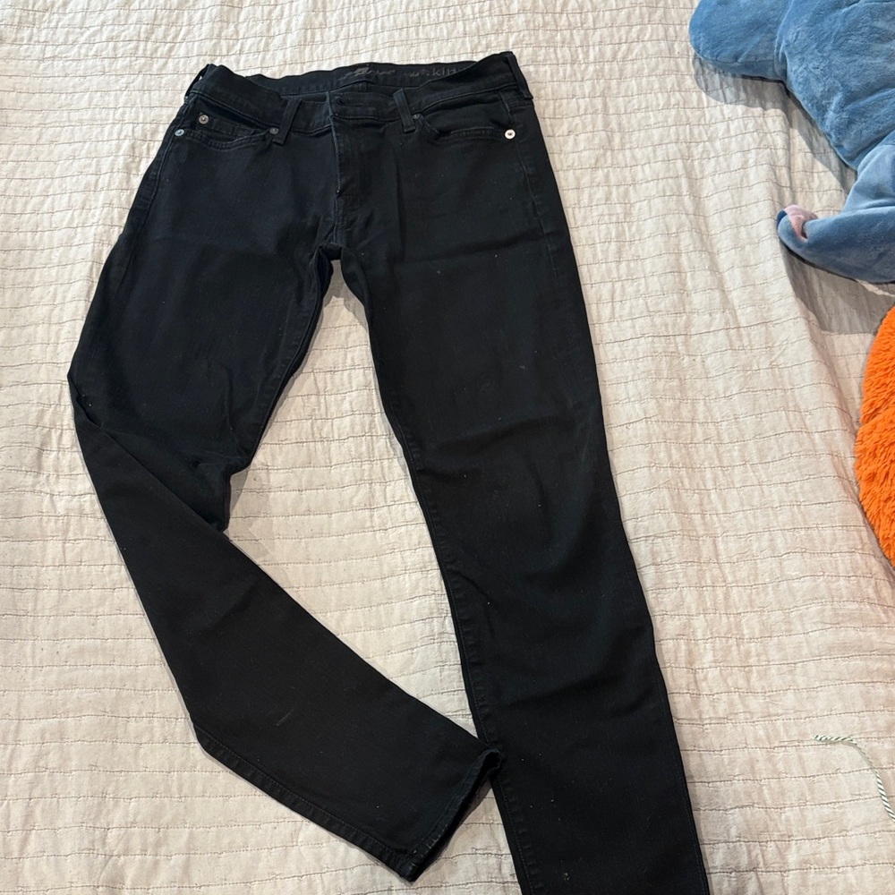 7 For All Mankind Women’s  Black Skinny Jeans